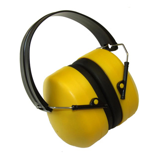 Yellow Foldable Ear Muff RED / BLACK 07082
