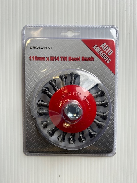 Bevel Brush - Twist Knot Wires M14 X 115mm