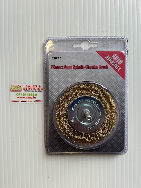 Spindle Mounted Circular Wire Brush 75mm - Crimped