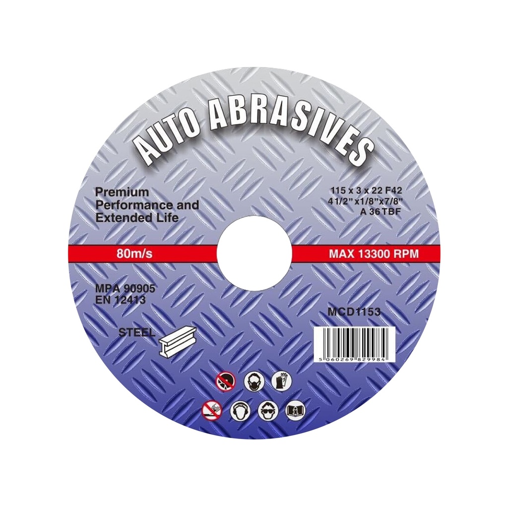Flat Metal Cutting Disc - 115mm X 1.0mm X 22mm