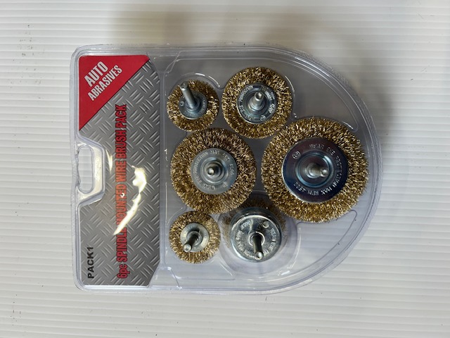 Spindle Mounted Wire Brush Pack - 6 Pack