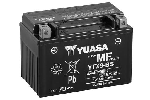 [YTX9BS] Yuasa Battery YTX9-BS