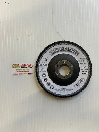 [FDA11580] Aluminium Oxide Flap Disc 115mm X 80 Grit