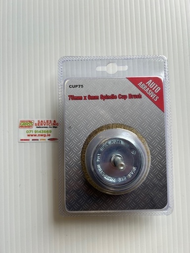 [CUP75] Spindle Mounted Cup Wire Brush 75mm - Crimped