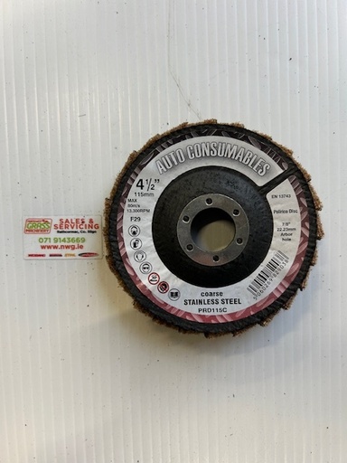 [PRD115C] Non-Woven Flap Disc Coarse Brown - 115mm X 22mm