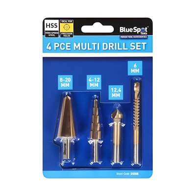 [BS20508] BlueSpot 4Pc Multi Drill Bit Set