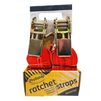[BDV1571BP] Pro Solve Ratchet Strap 5m x 1T (D)